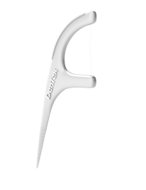 White Dentek Floss Pick