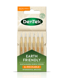 DenTek Eco Friendly Sustainable Birch Wood Reusable Interdental Brushes