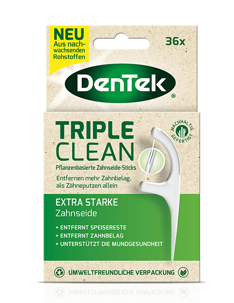 DenTek Triple Clean Pflanzenbasierte Zahnseide-Sticks