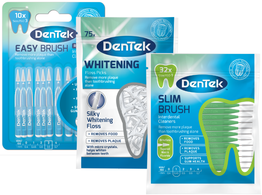 DenTek range of items in packets