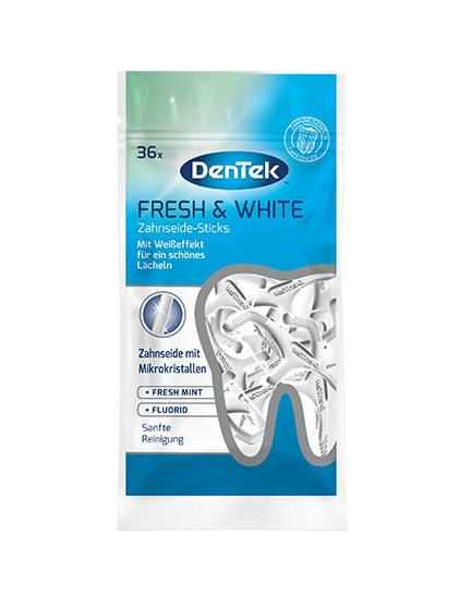 Dentek Fresh & White Zahnseide-Sticks Mit Aufhell-Effekt