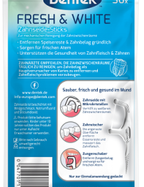 DenTek Fresh & White - back of packet