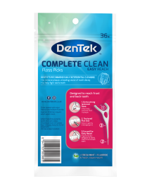 DenTek complete clean pack - back of pack
